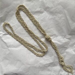 Elegant Beaded and Braided Necklace